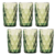 Jogo de Copos Para Água Diamond Verde 350ml - 6 Unidades