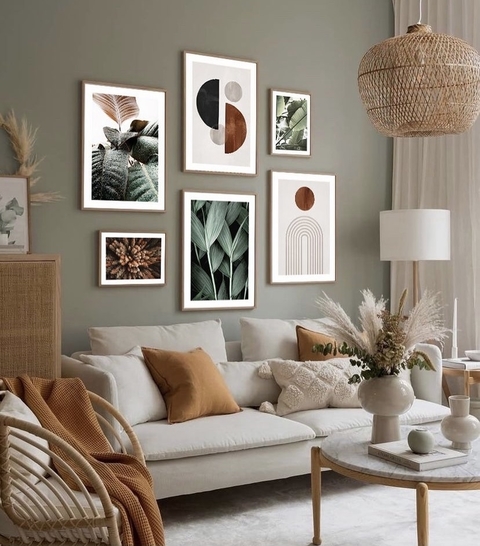 Kit 6 Quadros Selva Modern