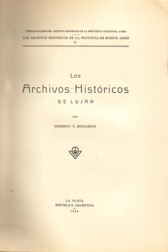 PUBLICACIONES DEL ARCHIVO- I-Los Archivos Históricos de la Provincia de Buenos Aires. en internet