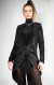 Embroidered black sequin blazer