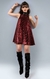 Vestido bordado paetê marsala