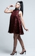 Vestido bordado paetê marsala