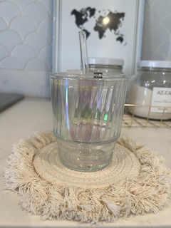 Vaso tornasolado labrado - comprar online