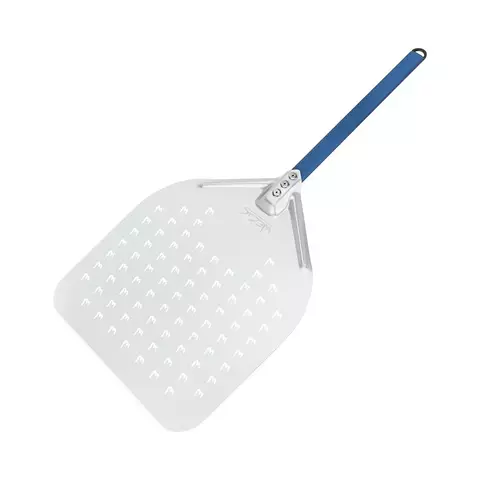 Pá Perfurada Enfornar Pizza Alumínio 35,5x40,5 Azul Curto