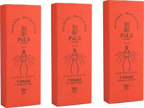 Kit 3 Incensos Inca - 7 Ervas
