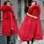 Jaqueta de inverno para mulheres parkas quente casual com capuz forro de pele grosso. - comprar online