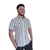 CAMISA MANGA CURTA SLIM FIT LISTRAS BRANCO/CINZA SQUIRREL na internet