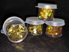 Gliters hexagonal Dorado - comprar online