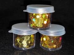 Gliters hexagonal Dorado