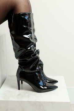 Bota Lily Preta Carolina Oliveira - comprar online