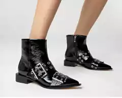 Bota Couro Verniz Carrano - carolina oliveira