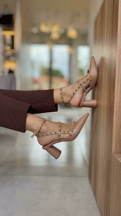 Scarpin Sabrina Uza em Couro