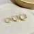 Trio argolas orgânica Banhado em Ouro - comprar online