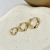 Trio argolas orgânica Banhado em Ouro - Use May Store