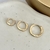 Trio argolas cravejada Banhado em Ouro - Use May Store