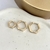 Trio argolas Hexagonal Banhado em Ouro - comprar online