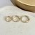 Trio argolas cristal Banhado em Ouro* - Use May Store