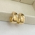 Brinco Argola Lisa Grande Banhada em Ouro*
