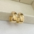 Brinco Argola Lisa Grande Banhada em Ouro - comprar online