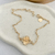Pulseira Trevo Banhada em Ouro - comprar online