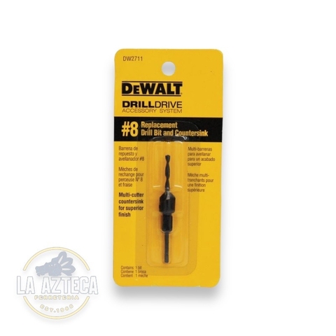 BROCA AVELLANADOR DEWALT #8 DW2711