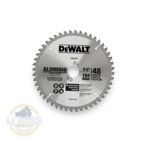 SIERRA CIRCULAR 7 1/4" x 48d DEWALT ALUMINIO/MADERA