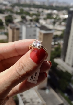 Anel quadrado dourado - comprar online