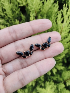 Brinco ródio negro