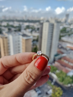 Anel solitário-dourado - comprar online