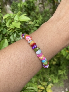 Pulseira pedras coloridas - comprar online
