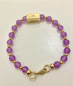 Pulseira pedras roxa