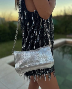 BANDOLERA MARÍA PLATA LUREX