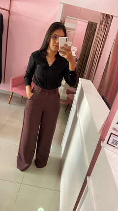Calça Pantalona - Marrom
