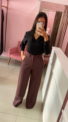 Imagem do Calça Pantalona - Marrom
