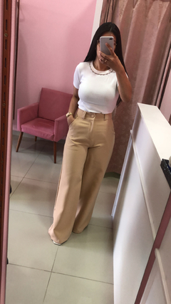 Calça Pantalona - Bege - loja online