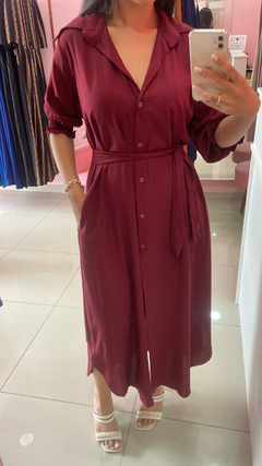 Chemise Luciana Slim - Vinho na internet