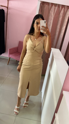 Vestido Midi Pietra - Bege - comprar online