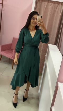 Vestido Envelope Ravena - Verde - comprar online