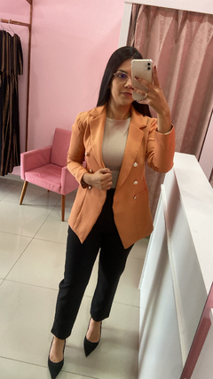 Blazer Alongado Aline - Caramelo