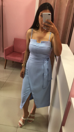 Vestido Midi Carla - Azul - comprar online