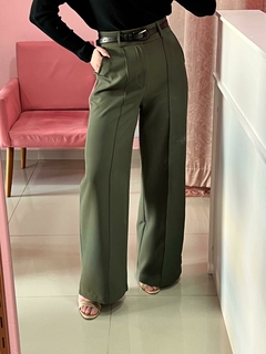 Calça Pantalona Maya - Verde Militar na internet