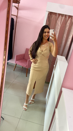 Vestido Midi Pietra - Bege - Le Boutique