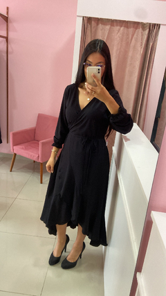 Vestido Envelope Ravena - Preto na internet