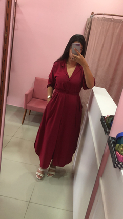 Chemise Luciana Slim - Vinho - comprar online