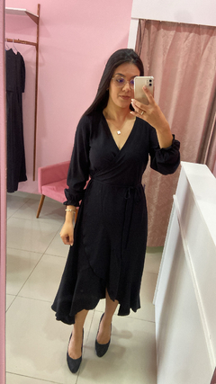 Vestido Envelope Ravena - Preto - loja online