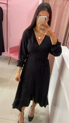 Vestido Envelope Ravena - Preto - comprar online