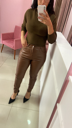 Calça Maria Marrom - Resinada com elastano - comprar online