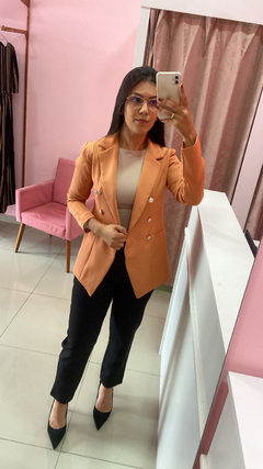 Blazer Alongado Aline - Caramelo - comprar online