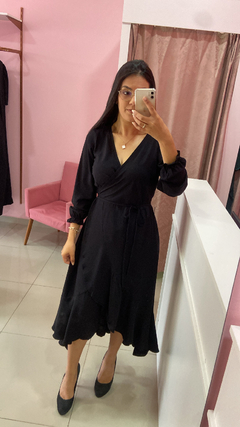 Vestido Envelope Ravena - Preto - Le Boutique