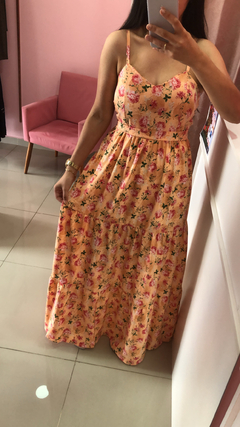 Vestido Jasmin - Floral Salmão - Le Boutique